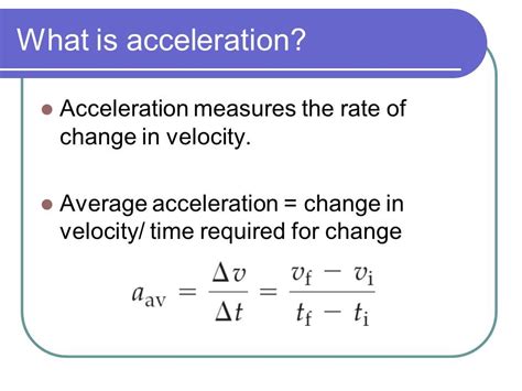 Acceleration Formula Science