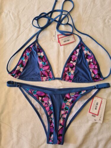 New Wicked Weasel Sundae Paradise Cheeky Bikini Bottom L Tri