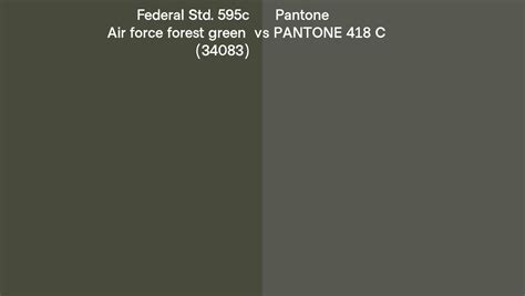 Federal Std C Air Force Forest Green Vs Pantone C Side