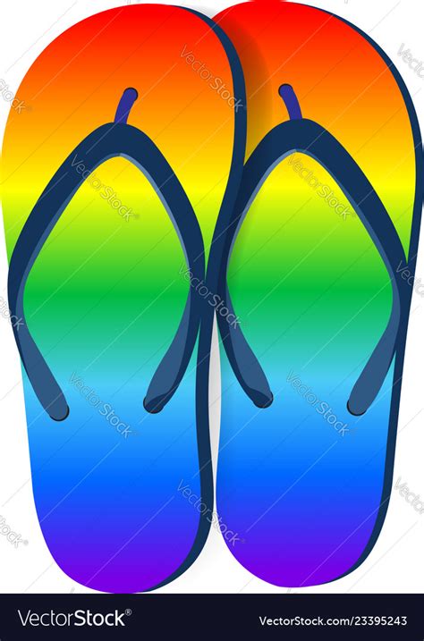 Beach Sandals Royalty Free Vector Image VectorStock