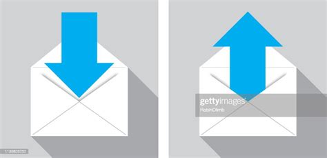 Incoming And Outgoing Mail Icons High Res Vector Graphic Getty Images