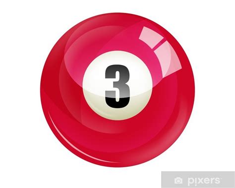 Wall Mural Billiard ball number 3 - PIXERS.HK