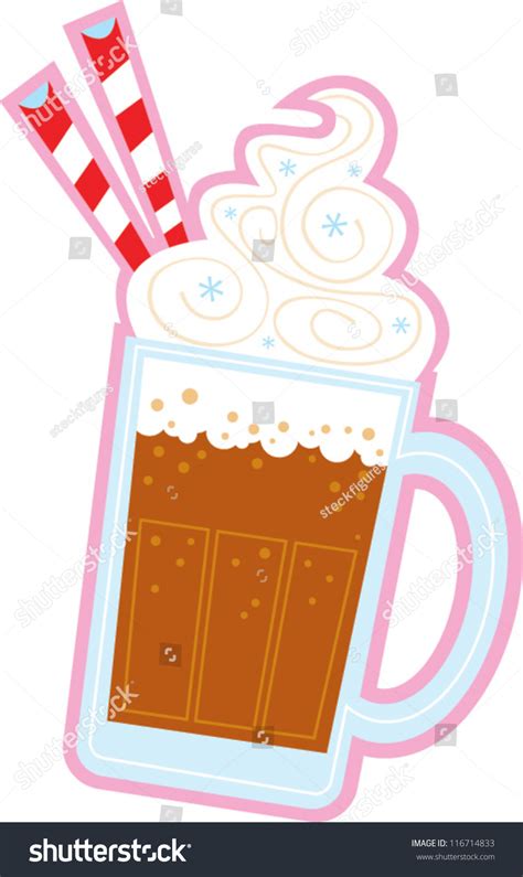 Root Beer Float Stock Vector Illustration 116714833 : Shutterstock