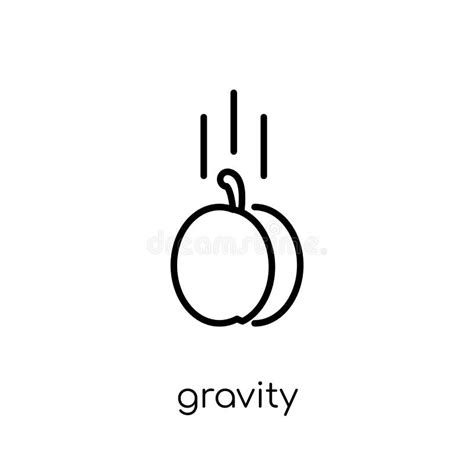 Gravity Icon Vector Isolated On White Background Gravity Sign Line