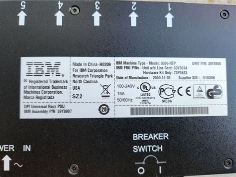 Ibm Rtp Dpi Universal Rack Pdu Y Ebay