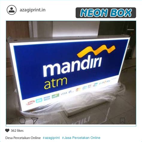 Jual Neon Box Kotak 120 X 60 Cm 2 Sisi Lampu LED Terang Free Model