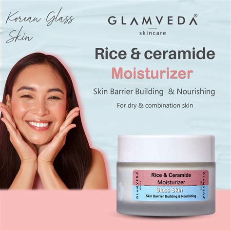 Glamveda Glass Skin Rice And Ceramide Moisturizer Glass Skin