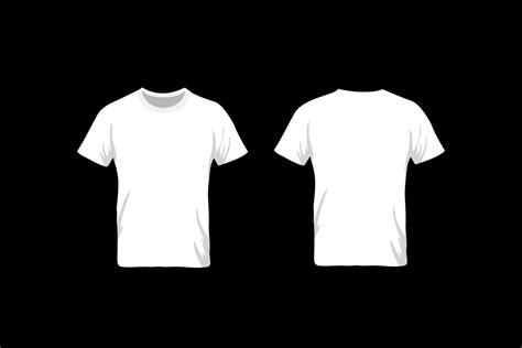 Blank white t-shirt template. Front and back view 10227315 Vector Art ...