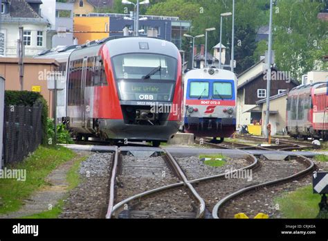 Railway Lines Of Austrian Railways Oebb Austria Stock Photo Alamy