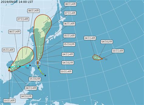 雙颱最新預測路徑 水氣明大量北上 生活 中時新聞網