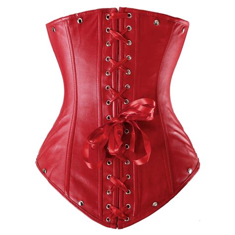 Faux Leather Buckles Underbust Corset N2980