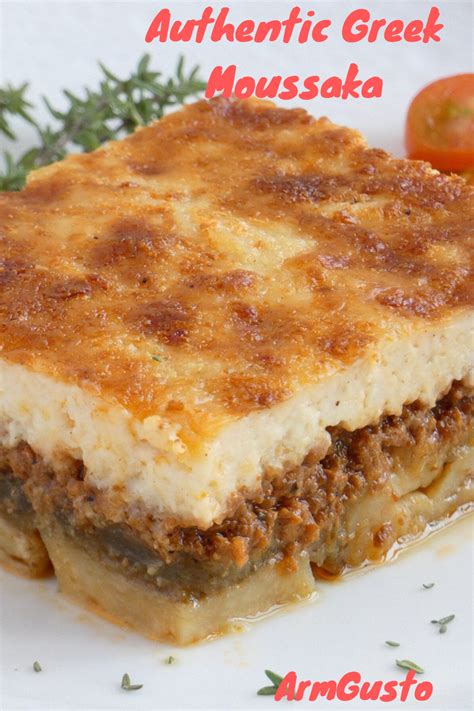 Authentic Greek Moussaka | Greek recipes, Mediterranean recipes ...