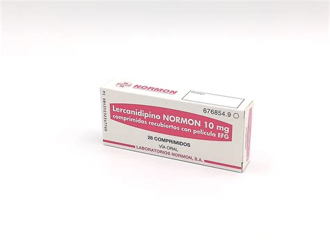 Lercanidipino Normon Efg 10 Mg 28 Comprimidos Recubiertos Blister Al