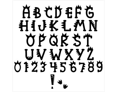 Dinosaur Font Ttf Dinosaur Font Svg Dinosaur Letters Svg Dinosaur