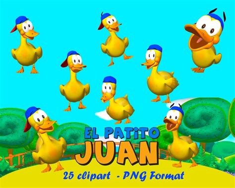 Kit Digital El Patito Juan 25 Clipart Formato PNG Etsy