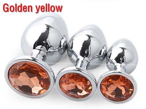 Small Middle Big Sizes Anal Plug Stainless Steel Crystal Jewelry Anal Toys Butt Plugs Anal