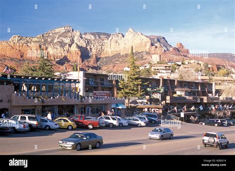 Main Street Downtown Sedona Arizona Stockfoto Bild 4347923 Alamy