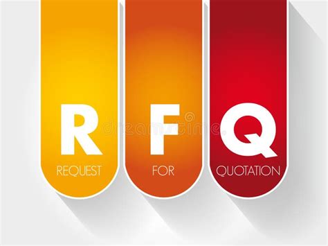 Rfq Request For Quotation Acronym Concept With Keywords Letters And