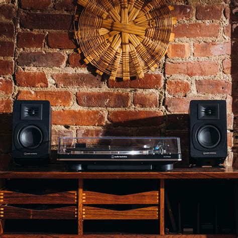 Audio Technica At Sp3x Powered Bookshelf Speakers Ideal For Turntable