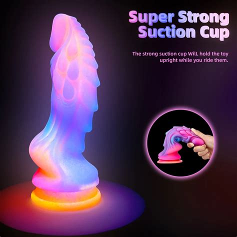 Consolador Anal Luminoso Para Hombres Y Mujeres Juguetes Sexuales Consolador Brillante Colorido