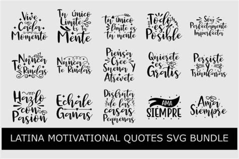 Latina Motivational Quotes Svg Bundle Graphic By Crafted Wonders