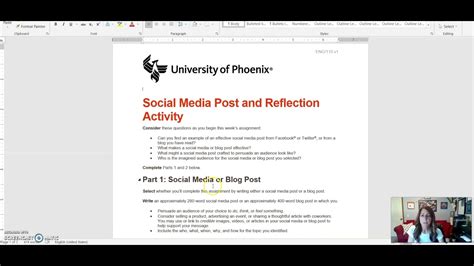 ENG 110 Week 3 Assignment Directions YouTube