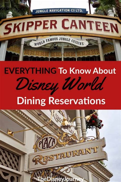 Guide To Disney Dining Reservations The Disney Journey Disney