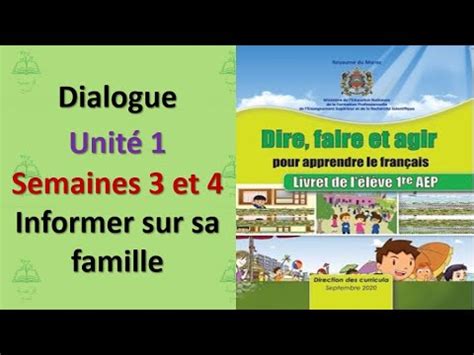 Dialogue Semaines Et Informer Sur Sa Famille Faire Dire Agir Aep