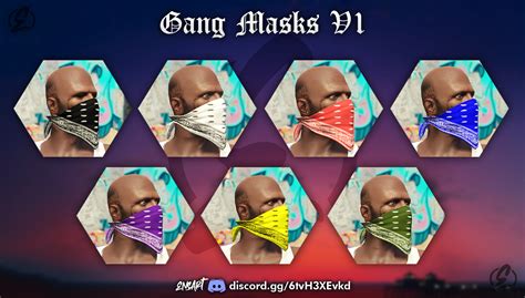 Colored Gang Masks For MP Male GTA5 Mods