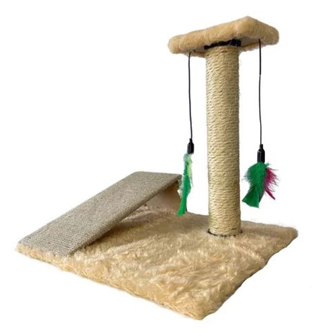 Arranhador De Gato Rampa 2 Andares 100 Sisal Natural C Cor Bege