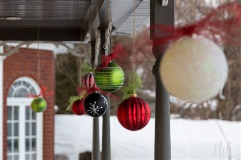 Hang Christmas Balls Ornaments Outside Christmas Decoration Diy