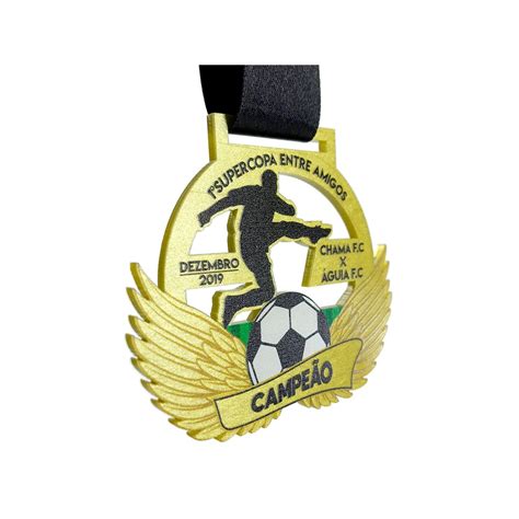 Medalhas Personalizadas Para Futebol 6x6 5mm Kit 30 Unidades Shopee