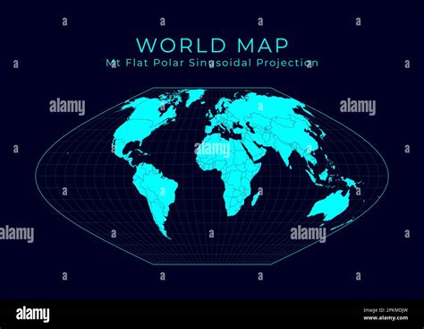 Map Of The World Mcbryde Thomas Flat Polar Sinusoidal Equal Area