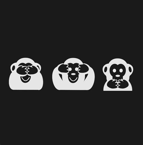 Three Wise Monkeys - Openclipart