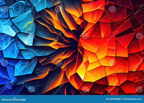 Clash Of Ice And Fire Abstract Background Stock Illustration Illustration Of Element Bright