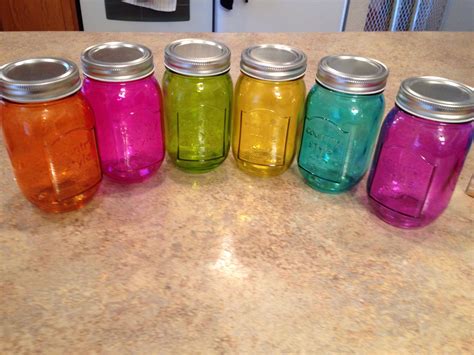 Colored Mason Jars For Diy Crafts And Home Decor