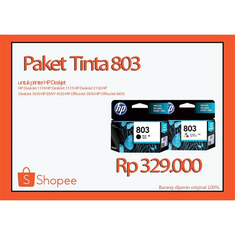 Jual Paket Tinta Hp Black Colour Shopee Indonesia