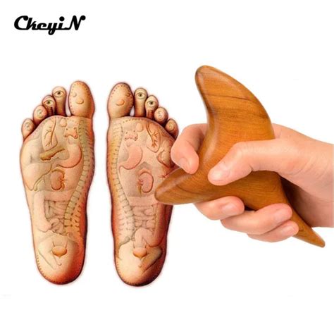 Ckeyin New Wooden Triangle Foot Body Massage Tool Acupressure Stick