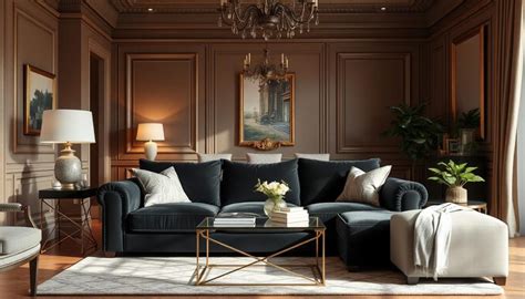 Sala Com Sofa Preto Decorada - Decoração de sala com sofá preto: charme e sofisticação