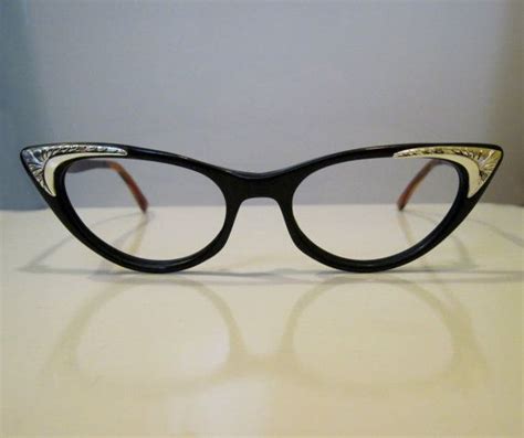 Vintage Bausch Lomb Cat Eye Horn Rimmed Womens Eyeglasses Etsy Eyeglasses For Women