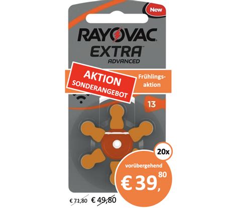 Rayovac Extra Advanced P Ckchen H Rbatterien Eu