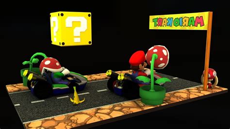 3D model Mario Kart Scene VR / AR / low-poly | CGTrader