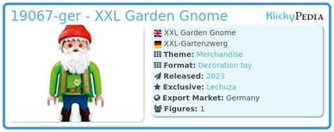 Playmobil Set Ger Xxl Garden Gnome Klickypedia