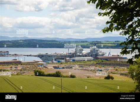 Aircraft carrier HMS Prince of Wales being built at Rosyth dockyard ...