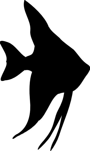 Angelfish Silhouette Clip Art at Clker.com - vector clip art online ...