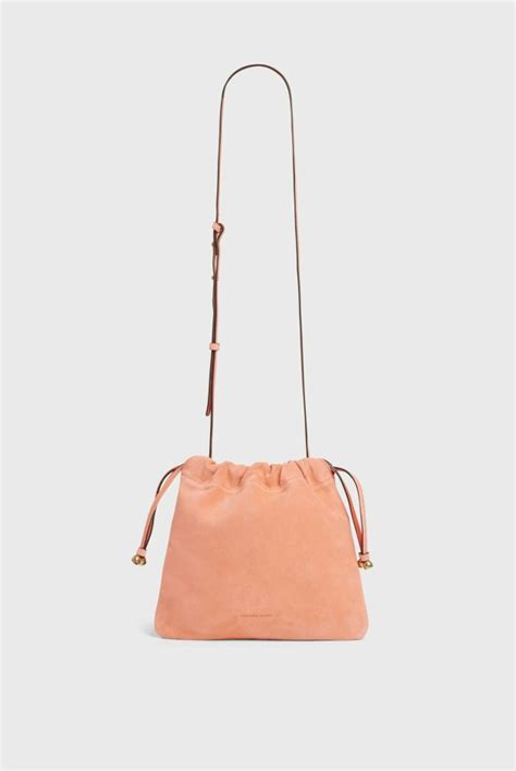 Sacs Gerard Darel Sac Bourse En Cuir Velours Alice Blush