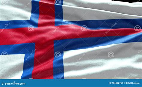 4k Render Faroe Islands Flag Video Waving In Wind Faroe Islands Flag