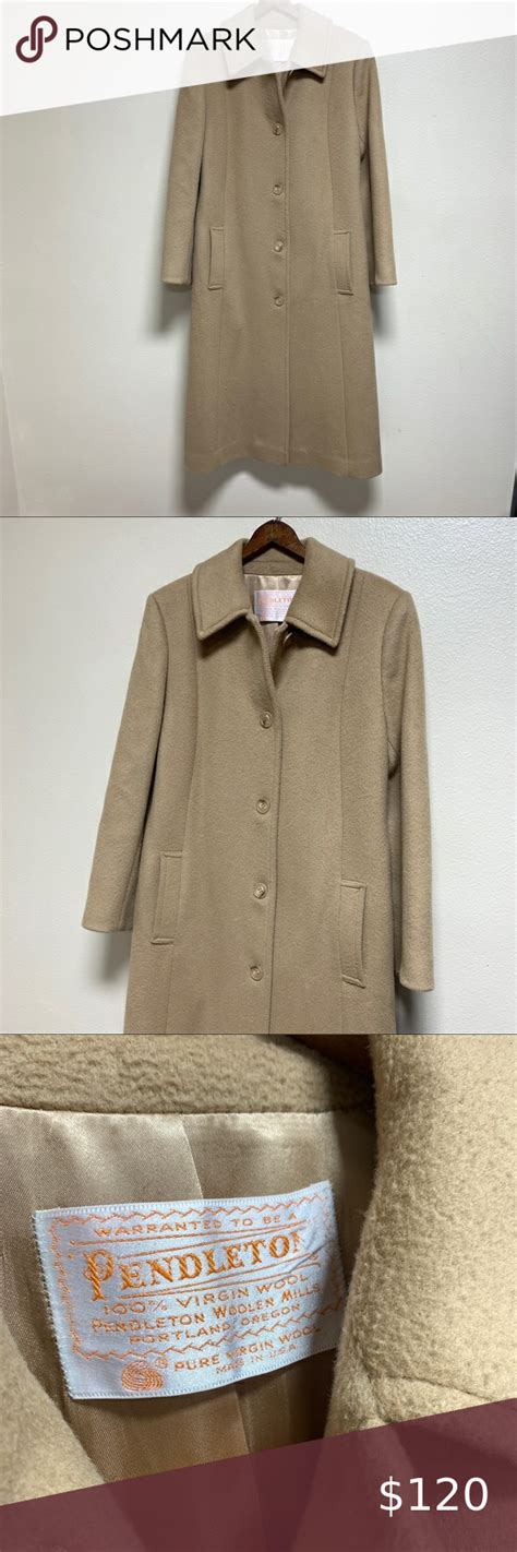 Pendleton Virgin Wool Classic Long Coat Wool Blazer Jacket