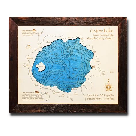 Devils Lake Or Wood Map 3d Nautical Wood Charts