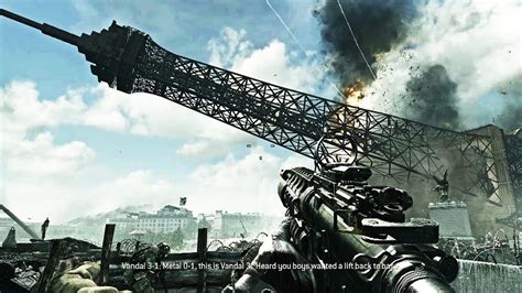 Destroying Eiffel Tower Call Of Duty Modern Warfare Youtube